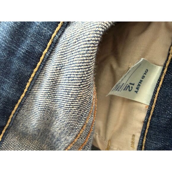 OLD NAVY The Diva Blue Straight Leg Jeans Size 12 Long - Picture 8 of 8